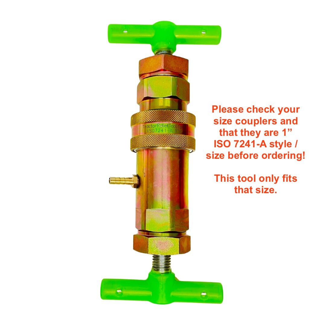 1" ISO 7241-A Hydraulic Quick Coupler Pressure Decompression Relief Release Tool