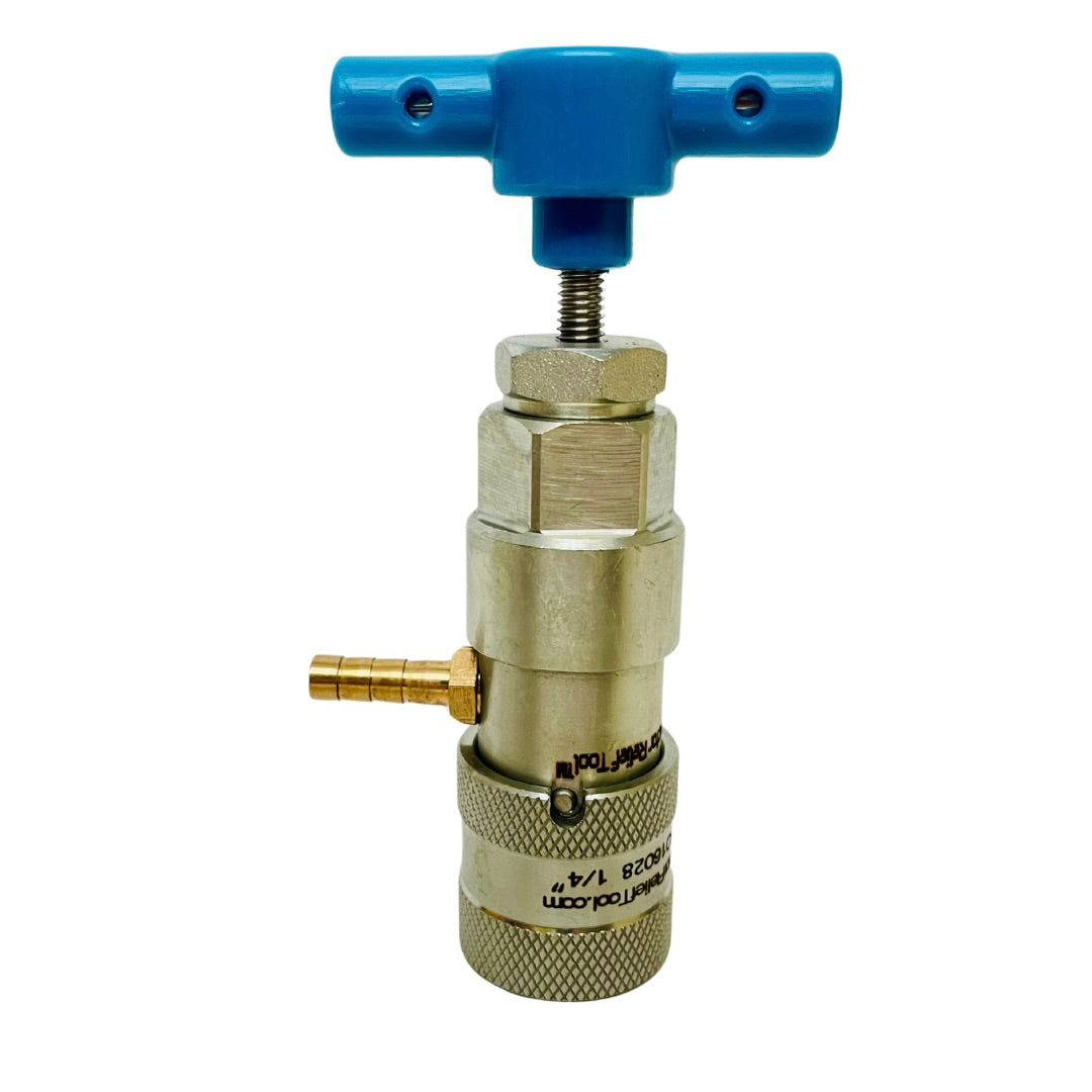 1/4" Both tools - 1/4" ISO 16028 Flat Face Skid Steer MALE and FEMALE Hydraulic Quick Coupler Pressure Decompression Relief Release Tool