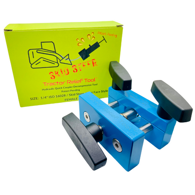 1/4" ISO 16028 Flat Face Skid Steer FEMALE Hydraulic Quick Coupler Pressure Decompression Relief Release Tool