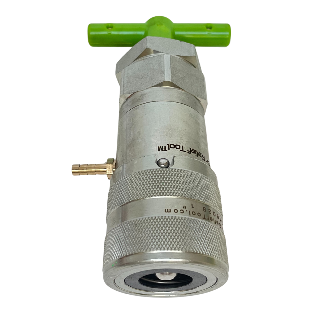 1" ISO 16028 Flat Face Skid Steer MALE Hydraulic Quick Coupler Pressure Decompression Relief Release Tool