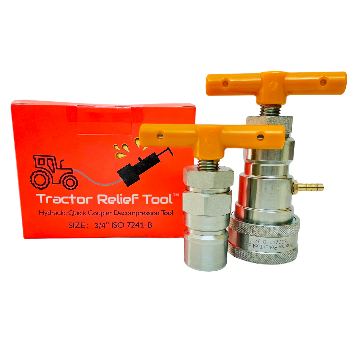 3/4" ISO 7241-B Hydraulic Quick Coupler Pressure Decompression Relief Release Tool