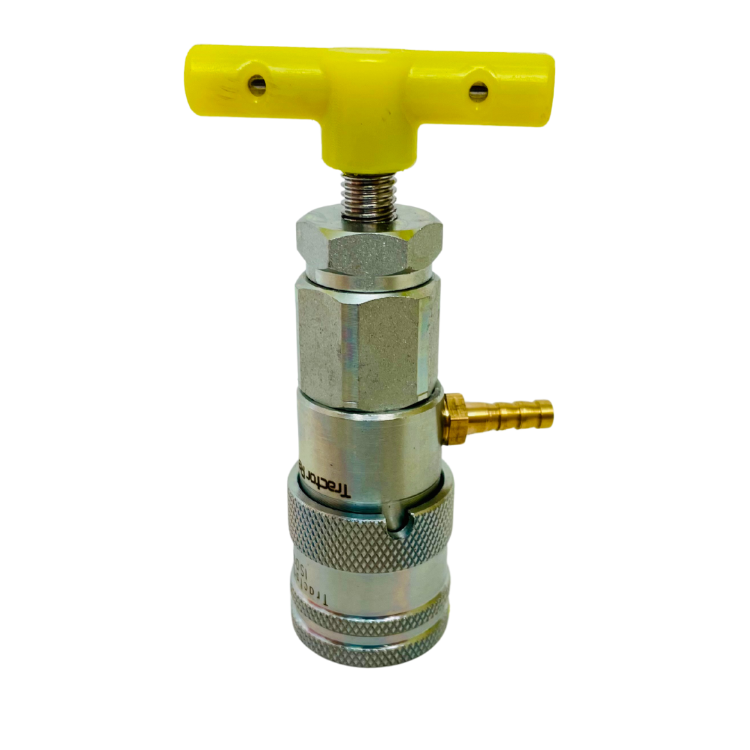 3/8" ISO 16028 Flat Face Skid Steer MALE Hydraulic Quick Coupler Pressure Decompression Relief Release Tool